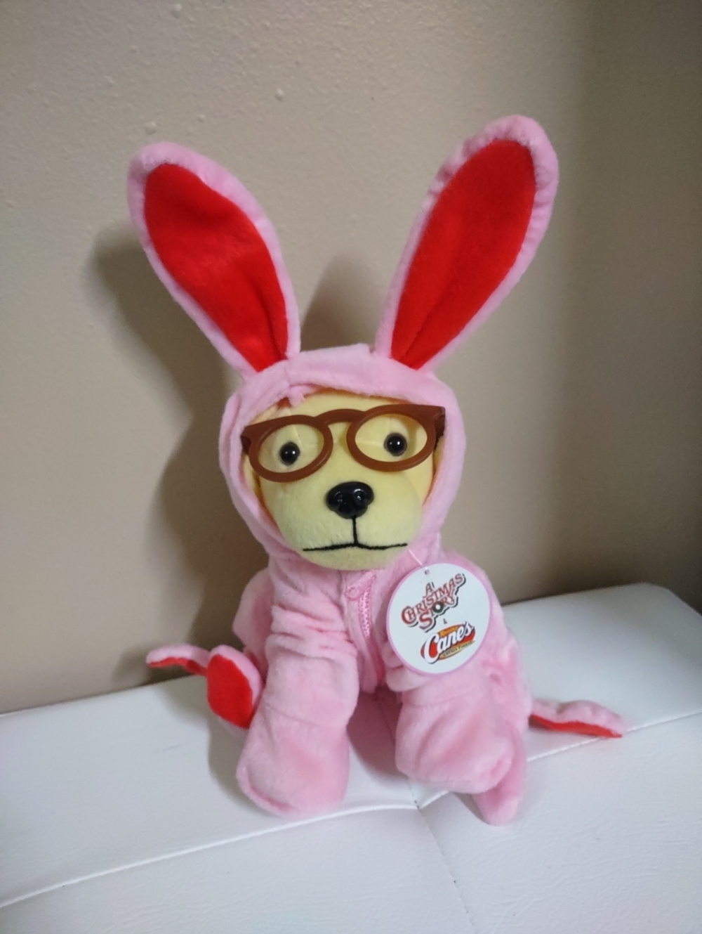 Limited Edition Christmas Story Raising Canes Ralphie Pink Bunny Plush NWT
